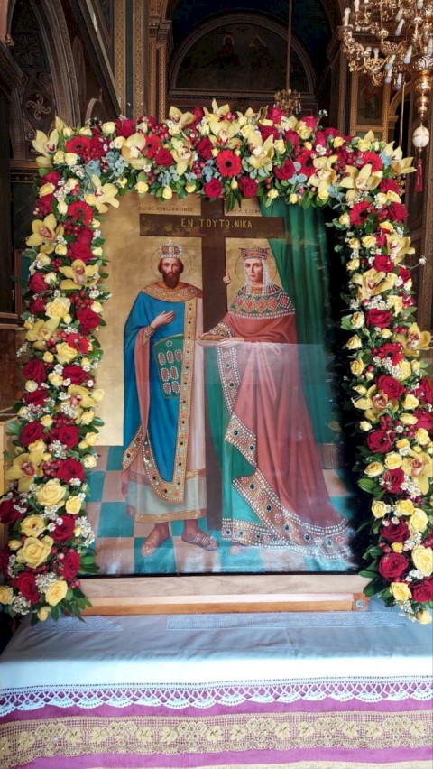 Η Μάνδρα τίμησε τους προστάτες της πόλης, Άγιο Κωνσταντίνο και Αγία Ελένη