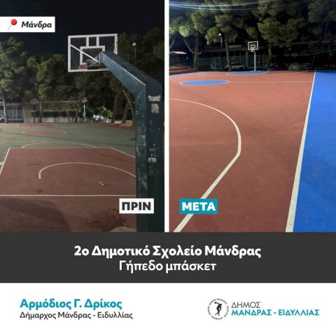 Ο Δήμαρχος Αρμόδιος Γ. Δρίκος παραδίδει ένα σχολείο–κόσμημα για τη νέα γενιά -Η ριζική ανακαίνιση του 2ου Δημοτικού Σχολείου Μάνδρας αποτελεί έργο ζωής που γράφει ιστορία στην πόλη