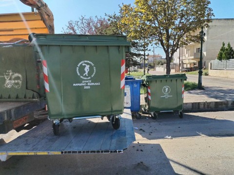 400 νέοι κάδοι ενισχύουν το δίκτυο καθαριότητας του Δήμου Μάνδρας–Ειδυλλίας